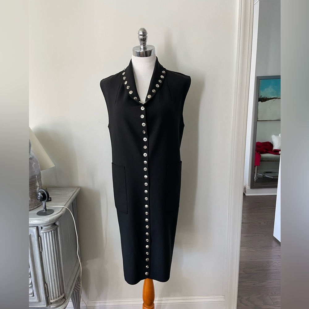 ALEXANDER WANG SNAP FRONT STUD DRESS DUSTER - Picture 7 of 16